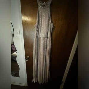Pink and silver formal dress
